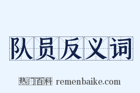 队员反义词是什么意思的图片